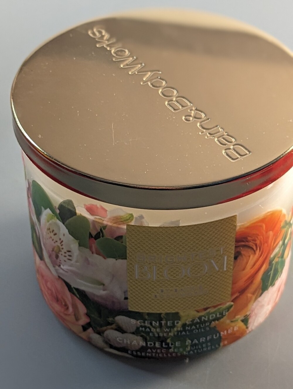 Bath And Body Works Bright Bloom Scented Candle Three Wick Candle NWT